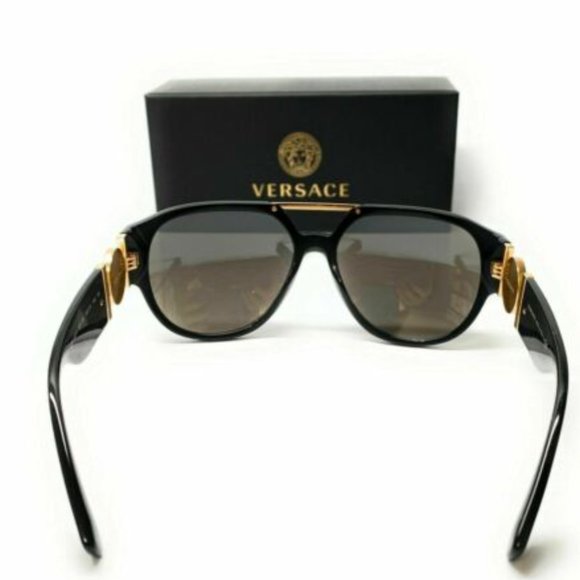 New! Versace Men's Black and Grey Phantos Sunglasses! - Picture 4 of 4